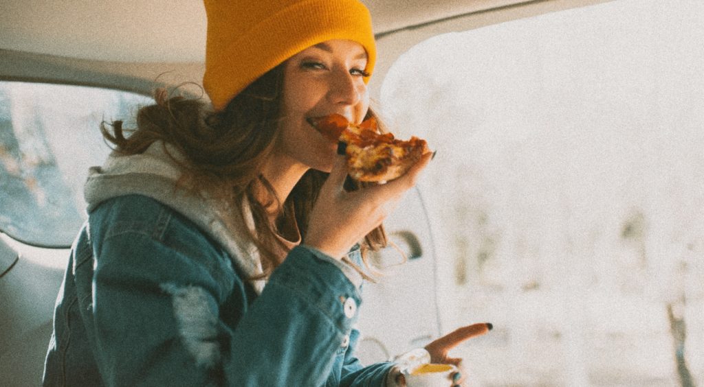 Eating in the car