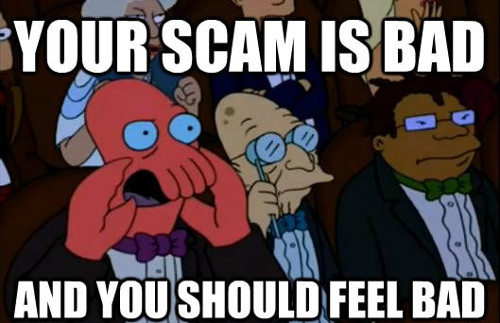 A meme about scam