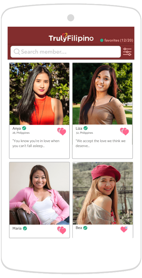 single Filipina profiles on TrulyFilipino app