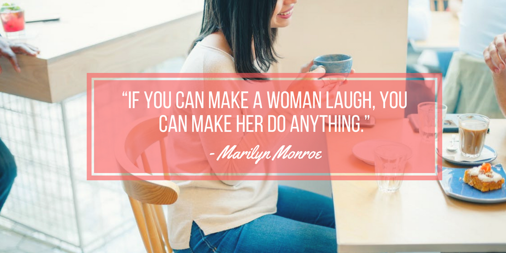 Marilyn Monroe quote about making a woman laugh