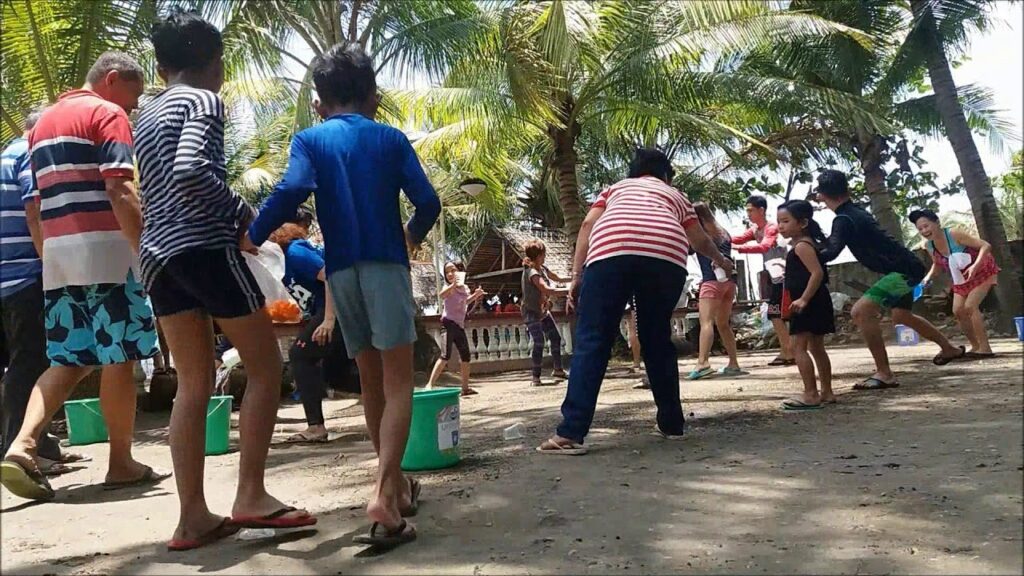 Filipino family playing